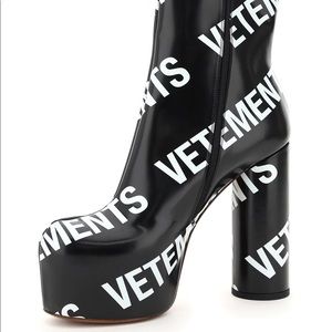 Vetements Black & White Boots